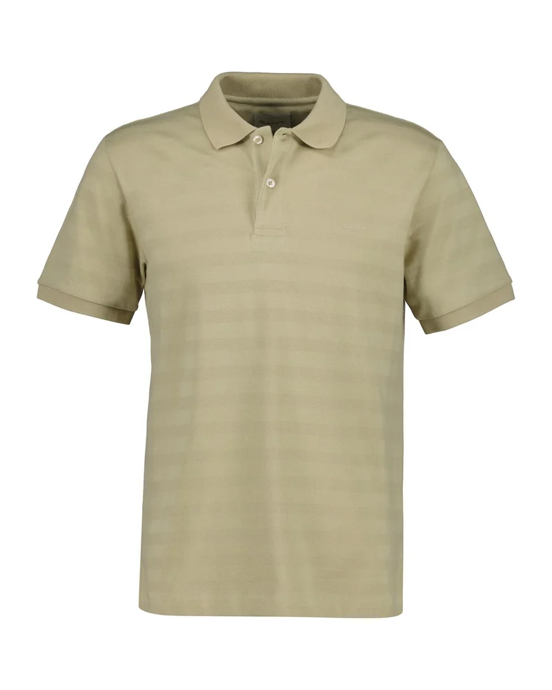 غانت Texture Stripe Short SleevePolo